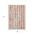 8' X 10' Coral And Beige Striped Washable Area Rug With UV Protection