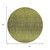 8' Olive Green Gray And Fern Green Striped Washable Round Rug With UV Protection