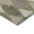 10' X 14' Artichoke Green Taupe And Ivory Geometric Washable Area Rug With UV Protection