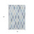 8' X 10' Sky Blue And Ivory Geometric Washable Area Rug With UV Protection 8' X 10' Sky Blue And Ivory Geometric Washable Area Rug With UV Protection