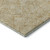 8' Gold And Ivory Floral Washable Round Rug With UV Protection