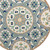 7' Brown And Gray Wool Medallion Hand Tufted Round Rug