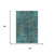 5' X 8' Teal And Brown Abstract Washable Area Rug With UV Protection 5' X 8' Teal And Brown Abstract Washable Area Rug With UV Protection