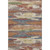 5' X 8' Rust Green And Gold Abstract Washable Area Rug With UV Protection