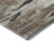 8' Taupe Beige And Brown Abstract Washable Round Rug With UV Protection