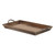 19" Brown Wood Handmade Serving Tray With Handles 19" Brown Wood Handmade Serving Tray With Handles