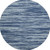 8' Blue And Ivory Striped Washable Round Rug With UV Protection