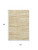 3' X 5' Gold And Beige Striped Washable Area Rug With UV Protection