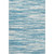 10' X 14' Teal And Ivory Striped Washable Area Rug With UV Protection