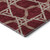 8' Burgundy And Gray Geometric Washable Round Rug With UV Protection