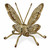 4" Gold Cast Iron Butterfly Tabletop Sculpture 4" Gold Cast Iron Butterfly Tabletop Sculpture