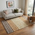 5' X 8' Coffee Copper And Ivory Geometric Washable Area Rug With UV Protection 5' X 8' Coffee Copper And Ivory Geometric Washable Area Rug With UV Protection