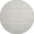 8' Ivory And Beige Geometric Washable Round Rug With UV Protection