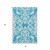 5' X 8' Turquoise And Ivory Damask Washable Area Rug With UV Protection