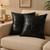 Set of Two 18" Black and Silver Cowhide Throw Pillow Set of Two 18" Black and Silver Cowhide Throw Pillow