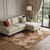 8' X 10' Terra Cotta And Beige Abstract Washable Area Rug With UV Protection