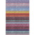 5' X 8' Lavender Red And Orange Striped Washable Area Rug With UV Protection