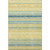 3' X 5' Yellow Ivory And Wheat Striped Washable Area Rug With UV Protection