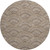 8' Brown Beige And Taupe Geometric Washable Round Rug With UV Protection