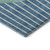 8' Teal Ivory And Aqua Striped Washable Round Rug With UV Protection 8' Teal Ivory And Aqua Striped Washable Round Rug With UV Protection