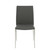 Set of Two Gray and Silver Upholstered Leather Dining Side Chairs Set of Two Gray and Silver Upholstered Leather Dining Side Chairs