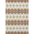 3' X 5' Copper Beige And Ivory Geometric Washable Area Rug With UV Protection