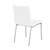 Set of Two Minimalist White Faux Faux Leather Chairs Set of Two Minimalist White Faux Faux Leather Chairs