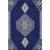 10' X 14' Navy Blue Ivory And Gray Oriental Washable Area Rug With UV Protection