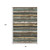 8' X 10' Brown Gold And Ivory Striped Washable Area Rug With UV Protection