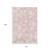 10' X 14' Pink And Ivory Floral Washable Area Rug With UV Protection 10' X 14' Pink And Ivory Floral Washable Area Rug With UV Protection