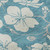 3' X 5' Turquoise And Ivory Floral Washable Area Rug With UV Protection 3' X 5' Turquoise And Ivory Floral Washable Area Rug With UV Protection