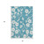 5' X 8' Turquoise And Ivory Floral Washable Area Rug With UV Protection 5' X 8' Turquoise And Ivory Floral Washable Area Rug With UV Protection