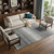 8' X 10' Gray And Silver Striped Washable Area Rug With UV Protection