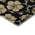 9' X 12' Black And Wheat Floral Washable Area Rug With UV Protection 9' X 12' Black And Wheat Floral Washable Area Rug With UV Protection
