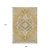 9' X 12' Gold Blue And Gray Oriental Washable Area Rug With UV Protection 9' X 12' Gold Blue And Gray Oriental Washable Area Rug With UV Protection