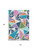 3' X 5' White Teal Pink And Orange Geometric Washable Area Rug With UV Protection 3' X 5' White Teal Pink And Orange Geometric Washable Area Rug With UV Protection