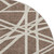 8' Brown And Ivory Geometric Washable Round Rug With UV Protection