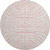 8' Pink And Ivory Animal Print Washable Round Rug With UV Protection