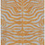 8' X 10' Orange And Gray Animal Print Washable Area Rug With UV Protection