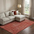 10' X 14' Red And Ivory Geometric Washable Area Rug With UV Protection