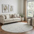 8' Ivory Taupe And Gray Abstract Geometric Washable Round Rug With UV Protection 8' Ivory Taupe And Gray Abstract Geometric Washable Round Rug With UV Protection
