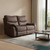 63" Dark Brown Microfiber Manual Reclining Love Seat