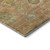 3' X 5' Coral Gold And Blue Floral Washable Area Rug With UV Protection