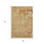9' X 12' Coral Gold And Blue Floral Washable Area Rug With UV Protection