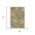 5' X 8' Artichoke Green Gold And Gray Floral Washable Area Rug With UV Protection