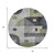 8' Artichoke Green Silver And Gray Geometric Washable Round Rug With UV Protection 8' Artichoke Green Silver And Gray Geometric Washable Round Rug With UV Protection