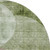 8' Artichoke Green Brown And Beige Geometric Washable Round Rug With UV Protection 8' Artichoke Green Brown And Beige Geometric Washable Round Rug With UV Protection