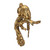 13" Antiqued Gold Parrots Hanging Dimensional Sculpture 13" Antiqued Gold Parrots Hanging Dimensional Sculpture