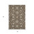 3' X 5' Chocolate Ivory And Gray Moroccan Washable Area Rug With UV Protection 3' X 5' Chocolate Ivory And Gray Moroccan Washable Area Rug With UV Protection