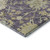5' X 8' Eggplant Beige And Sage Floral Medallion Washable Area Rug With UV Protection